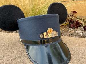 Disney Parks Mickey Mouse Ears Conductor Hat Red Car Trolley Small/Medium Sold O
